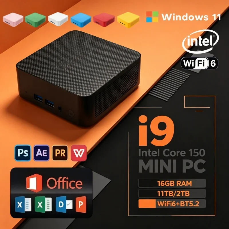 New Arrival Mini Pocket PC Core N150 16GB RAM 1/2TB SSD BT5.2 WiFi6 Win11 4K Agile Game Work Desktop