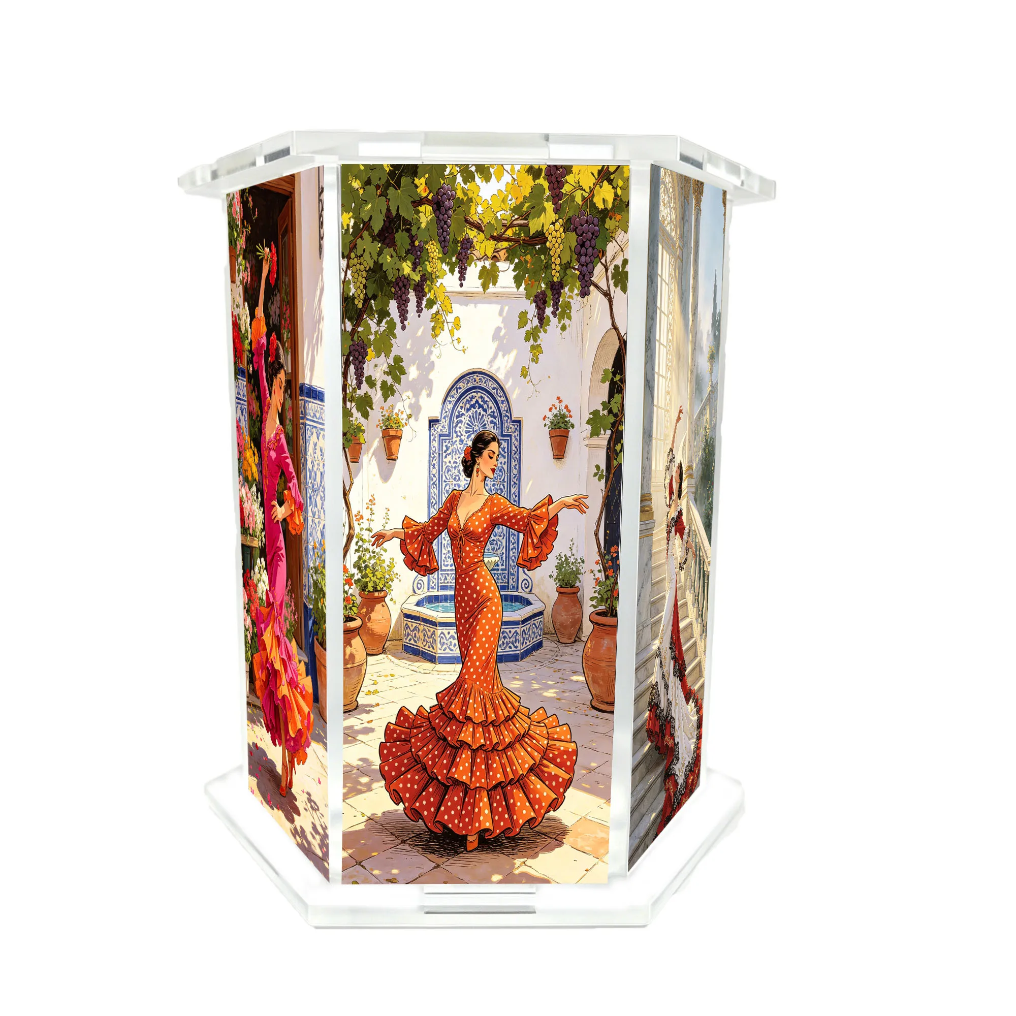 1PC Flamenco Dancer Pen Holder, Suitable for Giving to Family, Friends, and Colleagues