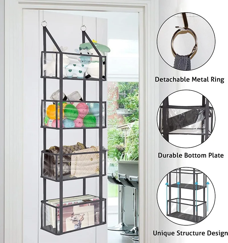 

4layer Wardrobe Organizer Toy Storage Hanging Bag Storage Bag Door Rear Sundries Storage Clothes/Underwear/Bag/Sock/Tie Storag