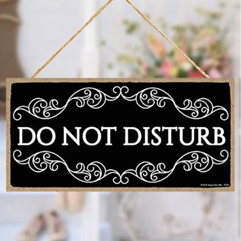 Black Door Hanger MEETING IN PROGRESS Do Not Disturb Home Office Accessory Sign Plaque For Home Office Study Door Decor New