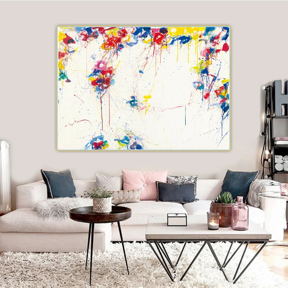 Sam Francis《Trace, 1956》Abstract Canvas Oil Painting Artwork Poster Picture Wall Hanging Decor Home Living Room Decoration