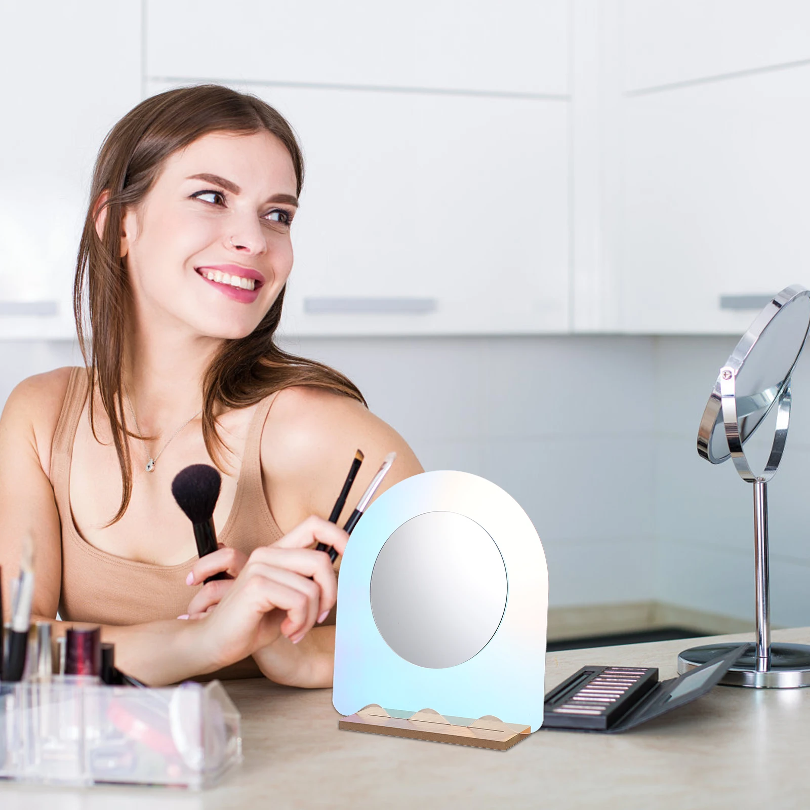 

Vanity Mirror Tabletop Mirrors Makeup Moon Decorative