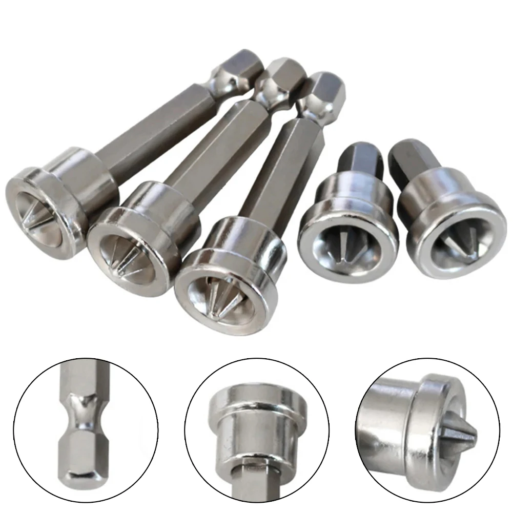 1PCS Magnetic Positioning Screwdriver Bits Drywall Screw Depth Setter Chrome Vanadium Steel Hexagon Shank Screwdriver Tool Parts