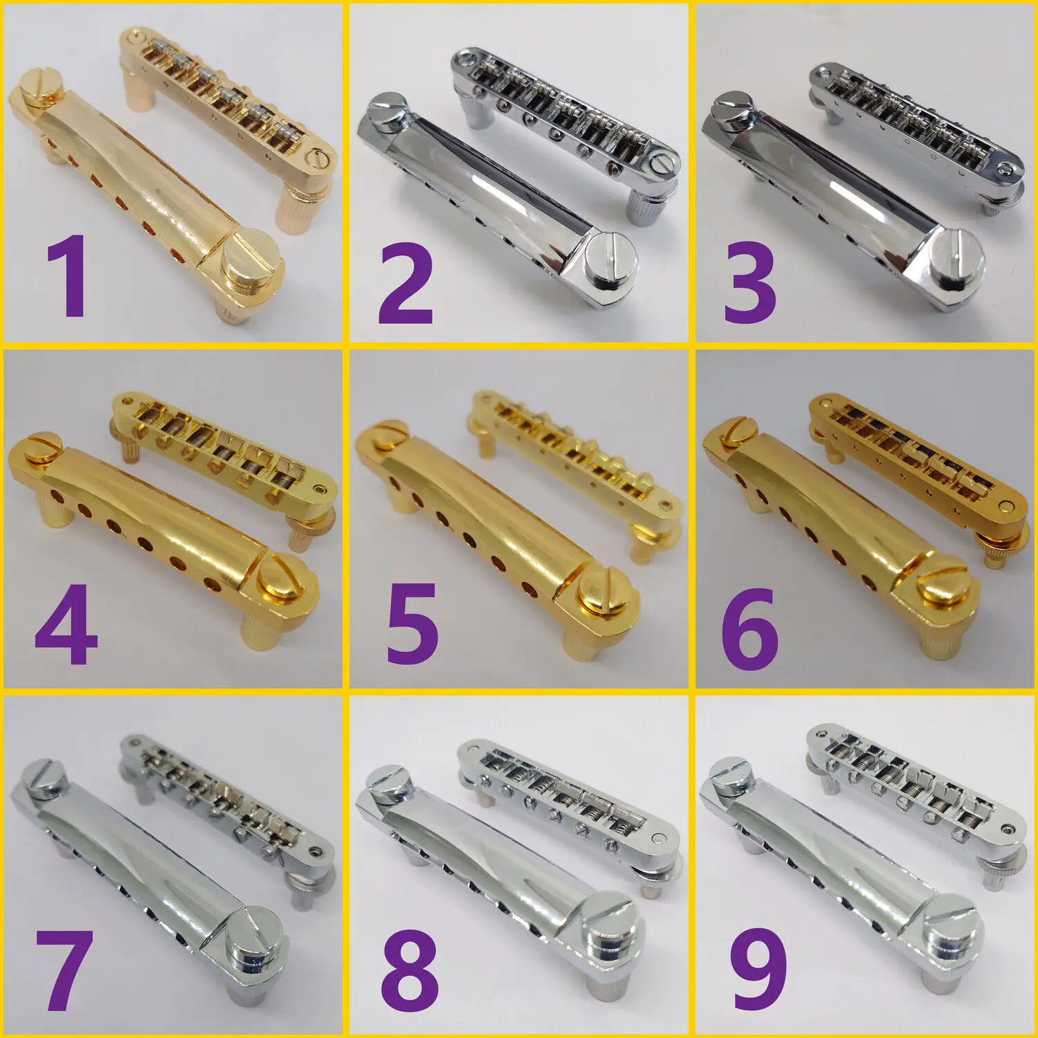 Guitar ABR-1 Tune-o-matic Bridge and Tailpiece Set 52mm for LP SG Guitars Replacement Parts