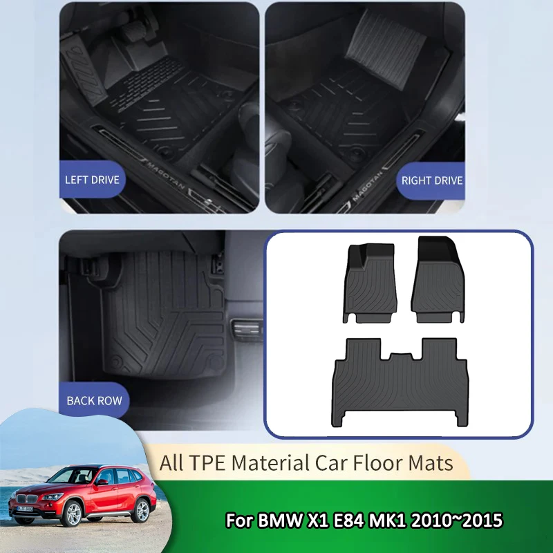 

For BMW X1 E84 MK1 2010~2015 2011 5-door SUV TPE Car Waterproof Non-slip Floor Mat Full Surround Protective Liner Foot Carpet