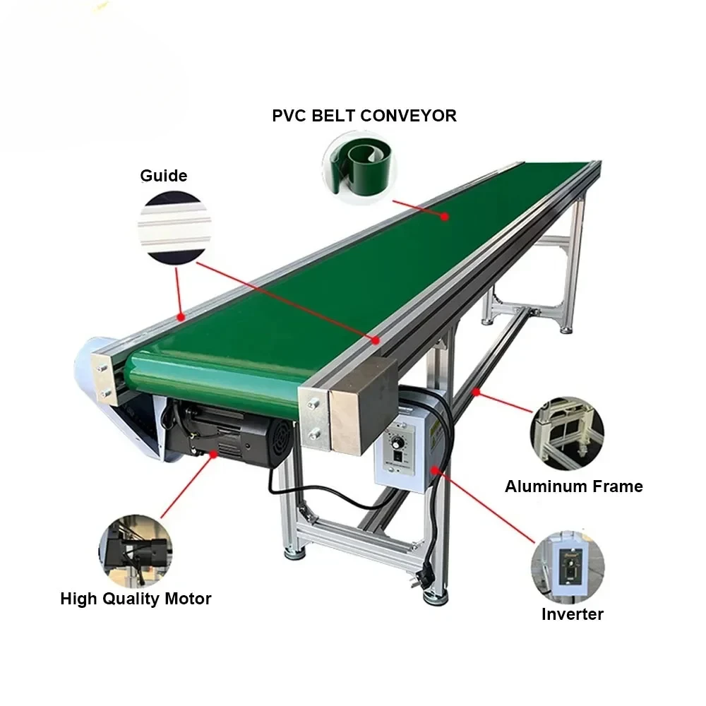 Chinese Manufacturer Customize PVC Belt Conveyor Powered Belt Conveyors Production Line With Adjustable Speed HOT SALE