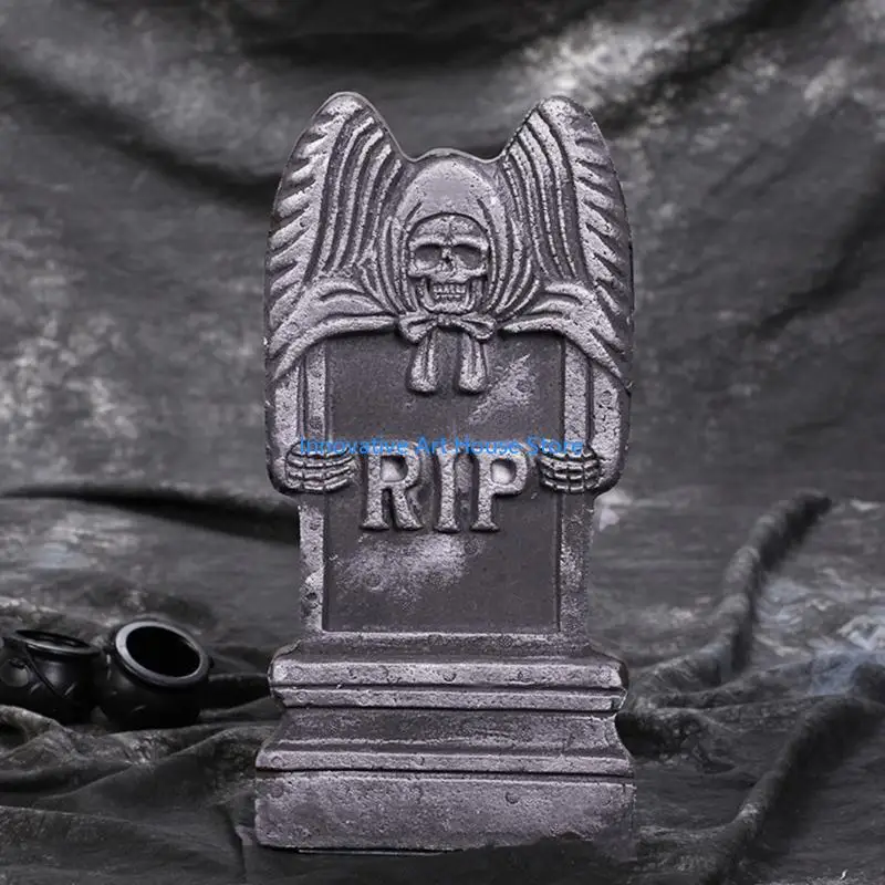 E1PC Fall Yard Scene Set, 5 Foam Grave Marker Pieces for Porch Entry Lawn Garden Display, Party Use, Outdoor Themes,