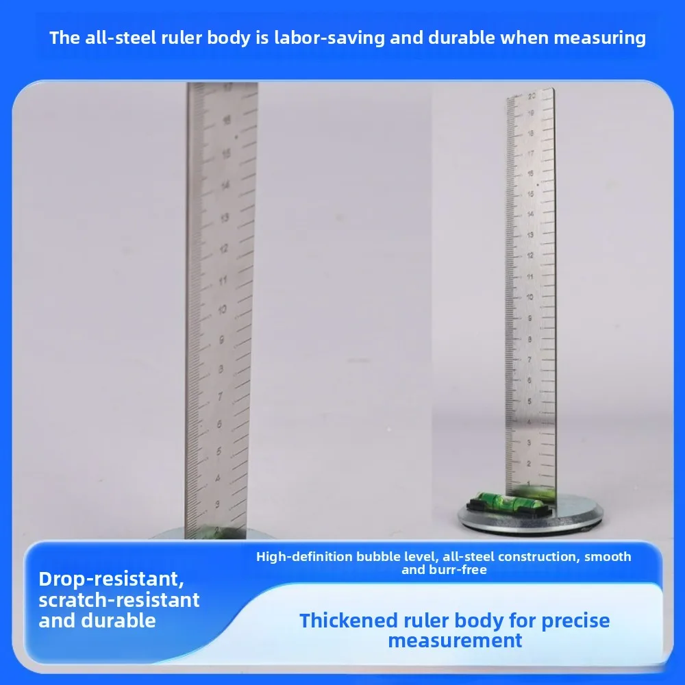 Full Steel Equal Height Ruler Infrared Level Ruler for Tile Laying Floor Tile Installation Professional Mason Construction Tools