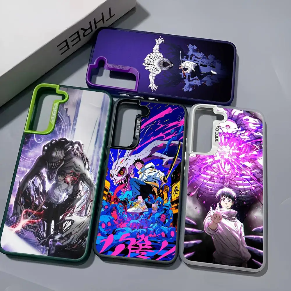 Jujutsu Kaisen Yuta Okkotsu Phone Case For Samsung Galaxy S26 S25 S24 S23 S22 S21 S20 Note20 Ultra Plus Fe colored silver Cover