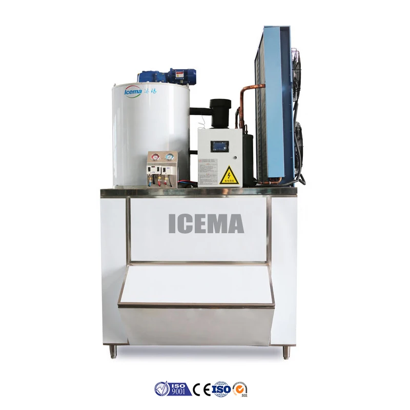 2T Flake Ice Maker Flake Ice Making Machine Seafood Ice Manufacturing Plant