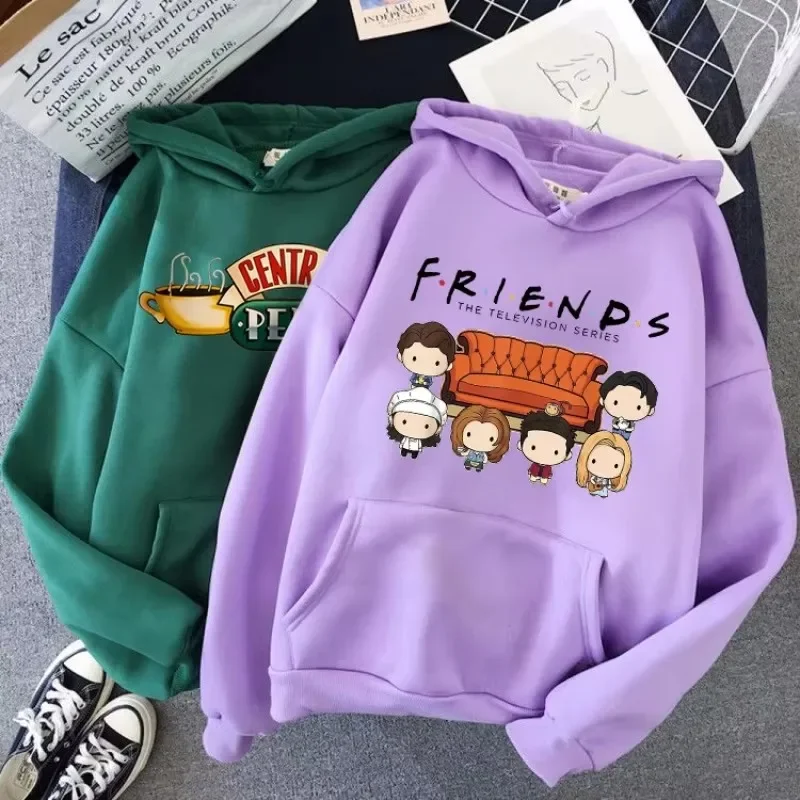 Friends TV Show Hoodies for Women, Funny Cartoon Friends Hoodies, Ullzang Graphic, Vintage Anime Sweatshirt, Female Hoody, 90s