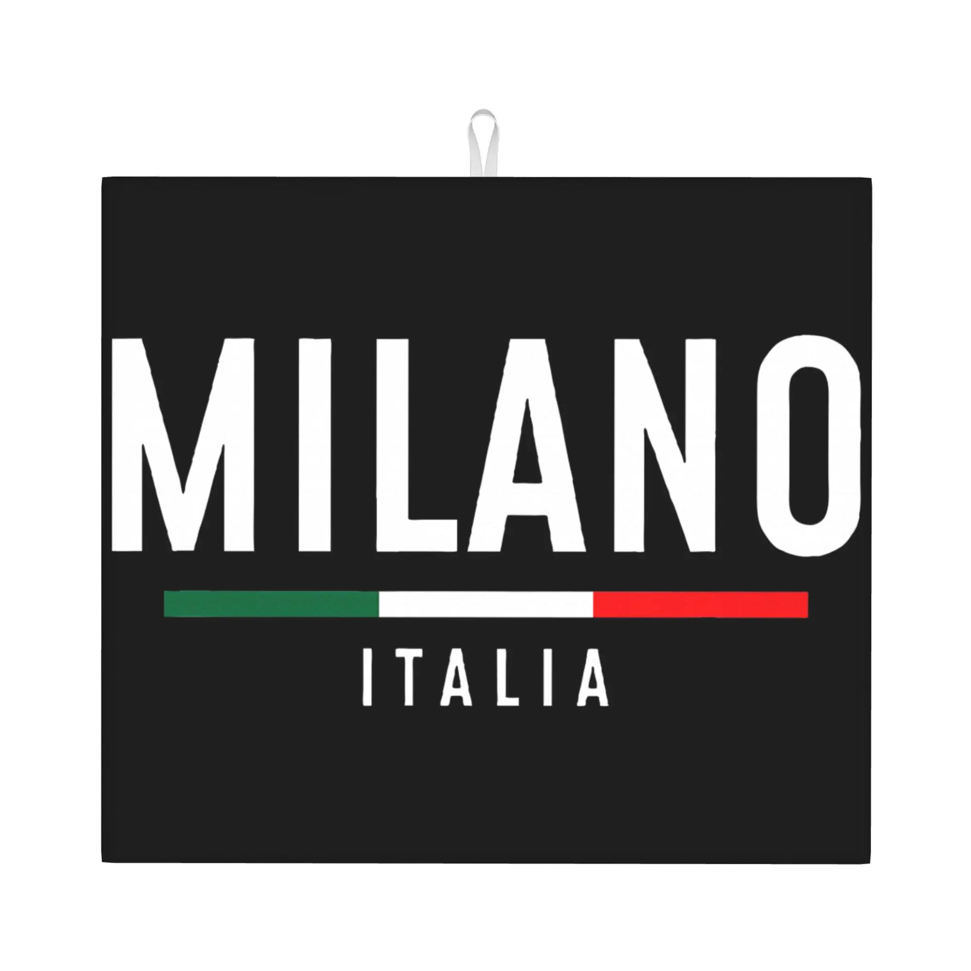 Drying Mat For Kitchen Milano Italia Vintage Milan Italy Barware Tableware Oil Proof Reusable  Washable Kitchen Sink Drying Pad