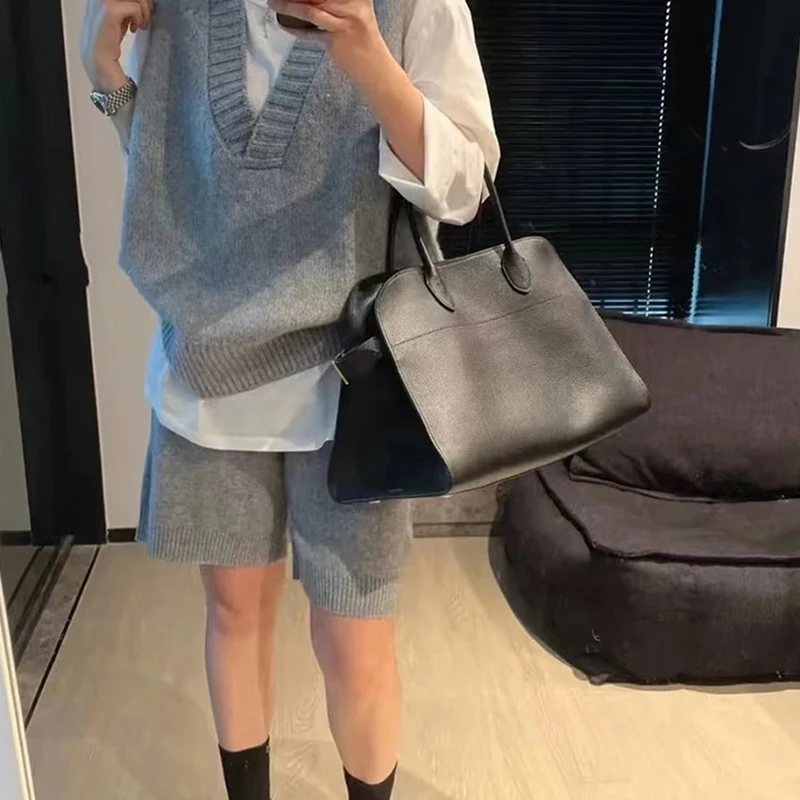

Vintage Tote Bag Large Capacity Canvas Shoulder Handbag Trendy Casual Commuter Work Bag Daily Carryall Purse Chic Retro Satchel