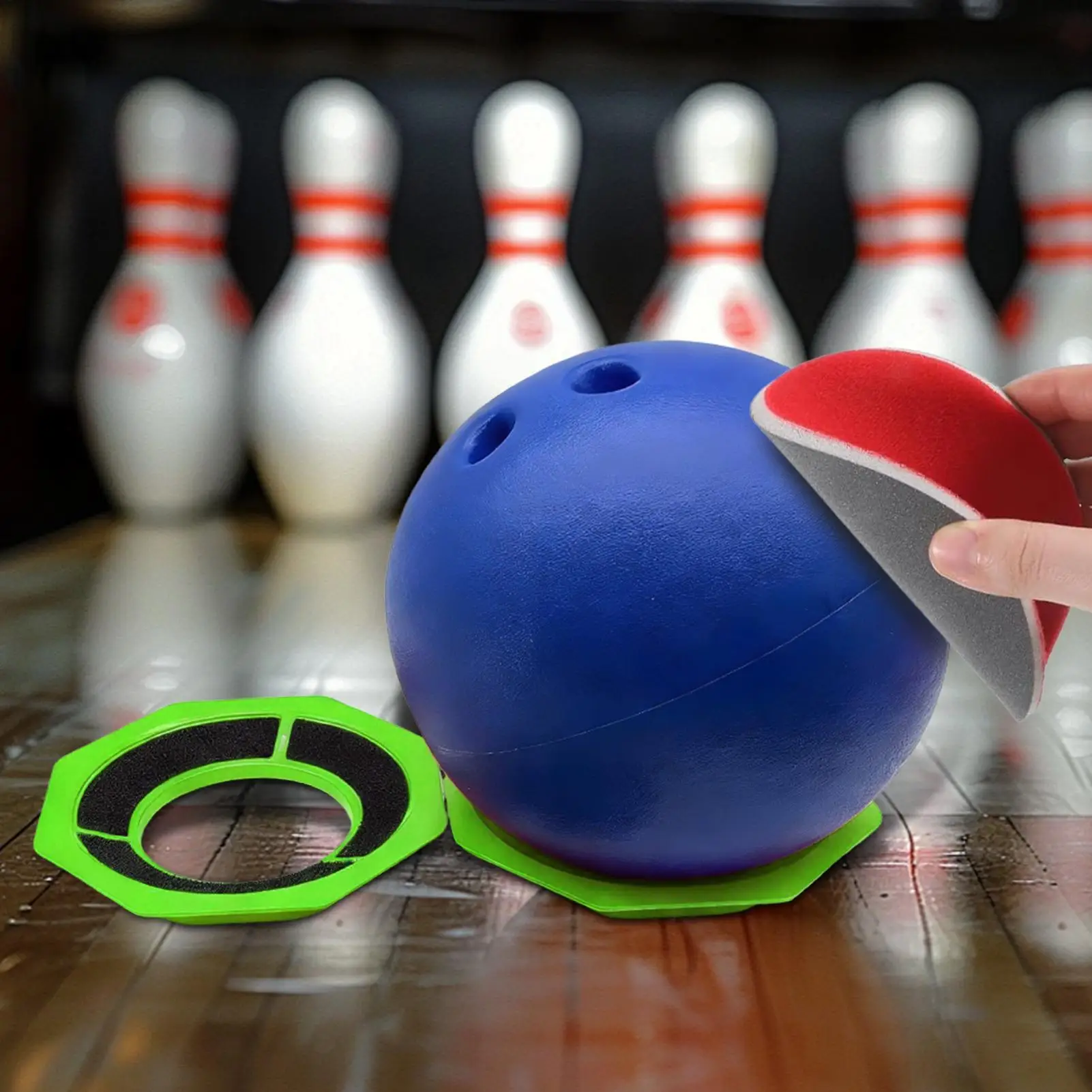 

Bowling Ball Stand 2 Pieces Surfaces Maintenance Equipment Bowling Ball Sander Pad For Men Women Boys Girls Youth Teens Son