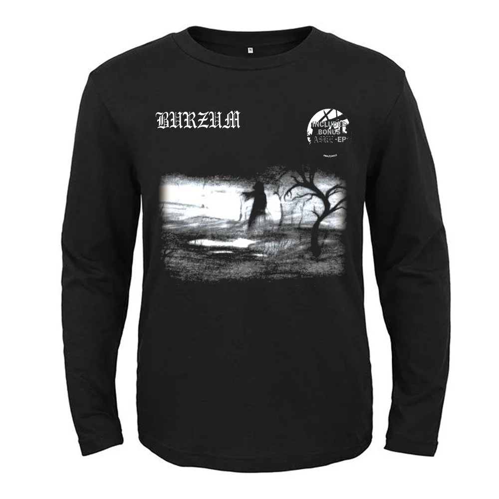 Burzum Heavy Mental Band Printed T-shirt Mens Long Sleeve Tshirt Music Graphic Tee-shirt Harajuku Streetwear Oversized T Shirts