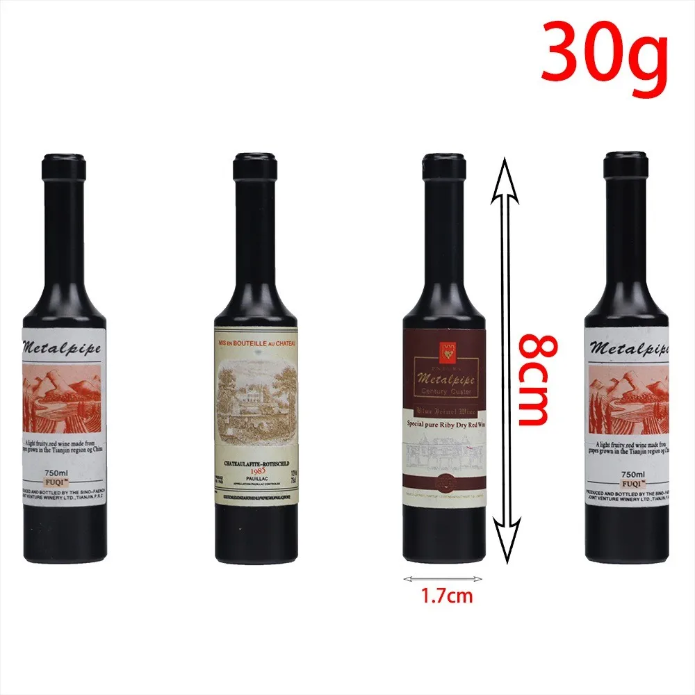 

Металлическое украшение в форме бутылки красного вина 8 см, полый дизайн, маленькая игрушка, подарок для мужчин, аксессуары для курения