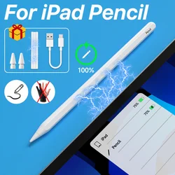 Para iPad Pencil lápiz de carga inalámbrica para Apple Pencil 2 Palm Rejection Tilt Bluetooth Pen para iPad 2018-2023 Accesorios