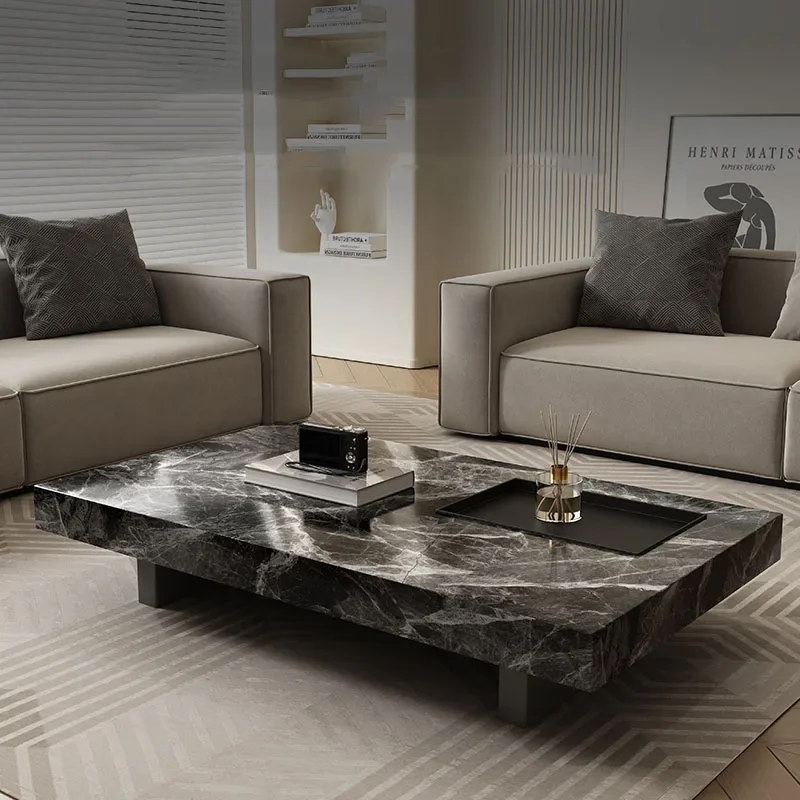 

Современный минималистичный журнальный столик, дизайнерский низкий роскошный приставной столик в твердом переплете Mesa De Centro, высокая выдвижная мебель для дома