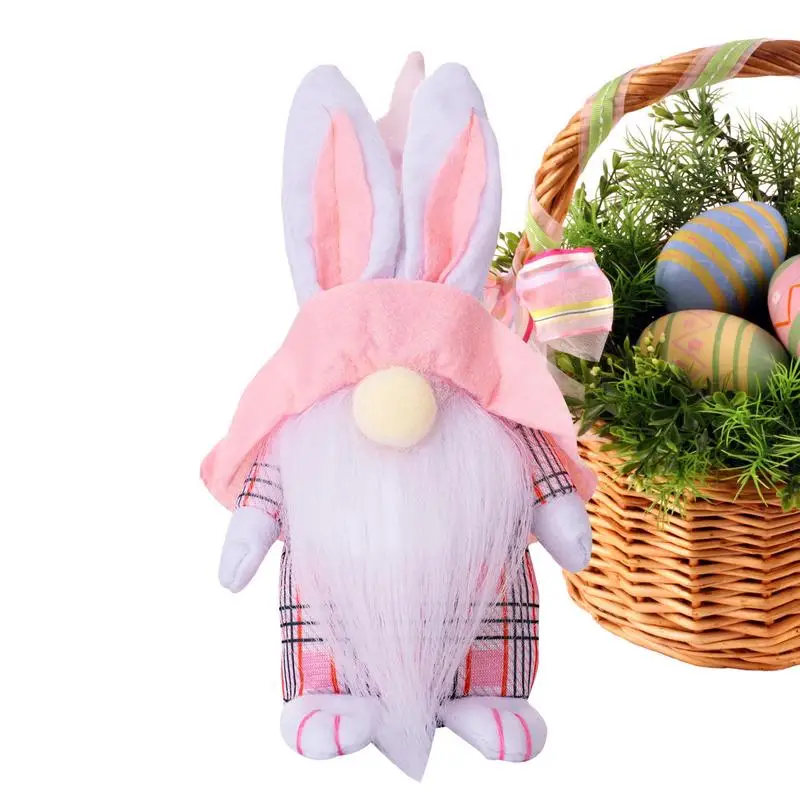 7.87inch  Easter Faceless Gnome  Home Party Decoration Pink Cute Rabbit Easter Gnomes Stuffed Gnomes Spring Elf Dwarf Gnome