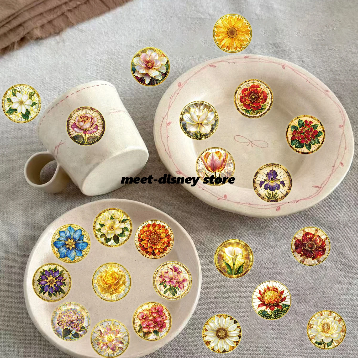 50PCS Qili Hot Stamping Sticker Stationery Laptop Phone Motorcycle Cafe Skateboard Aesthetic Fridge Supplies Graffiti Sticker