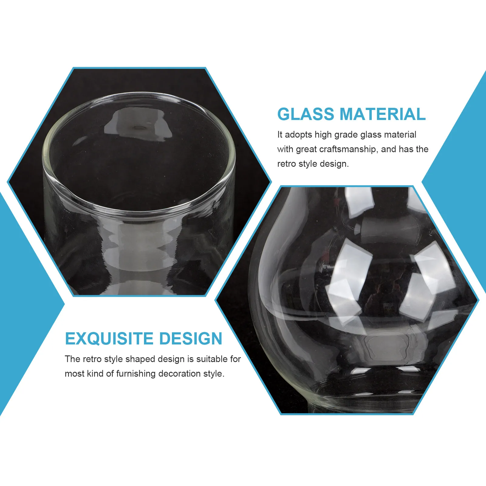 

Transparent Glass Lamp Shade Replacement Oil Lamp Chimney High Grade Material Home Decor Glass Craft Light Cover