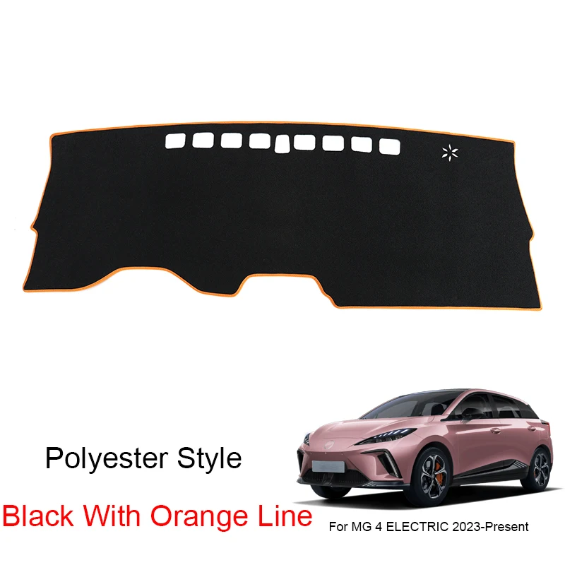 For MG 4 Electric 2023 2024 2025 LHD Car Polyester Dashboard Cover Protective Pad Artificial Sunshade Carpet Auto Accessories