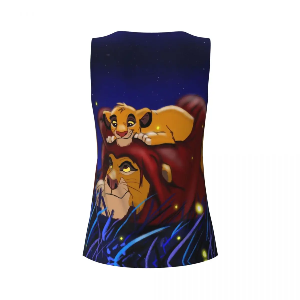 Brauch der König der Löwen Simba und Mufasa Workout Tank Tops Frauen Neon Farben Hahuna Matata Film cool-trocken ärmellose Yoga-Shirts