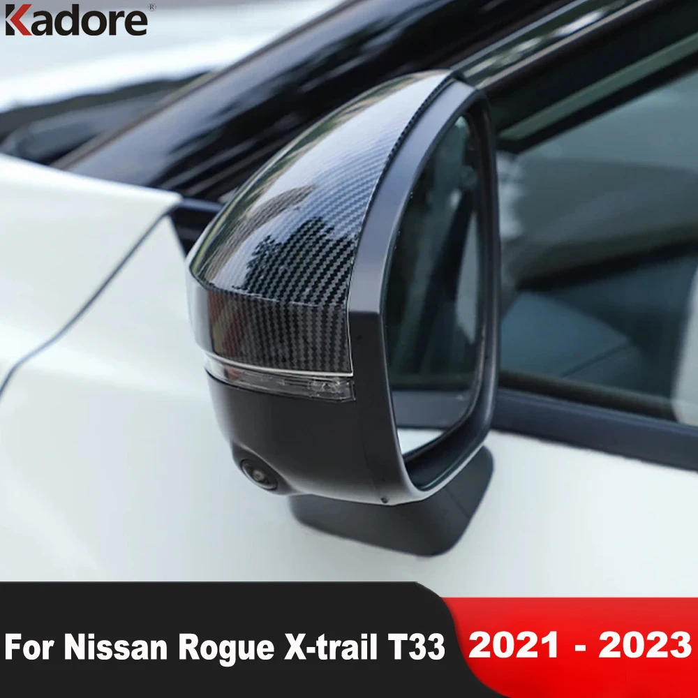 

For Nissan Rogue X-trail T33 2021 2022 2023 Carbon Fiber Car Rearview Mirror Cover Trim Side Wing Mirror Cap Overlay Accessories
