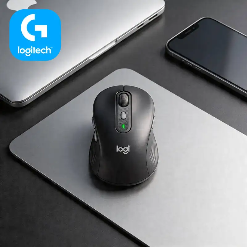 

Беспроводная мышь Logitech M650/M650L Signature – корпус из переработанного пластика, 5 программируемых кнопок, 24 месяца автономной работы