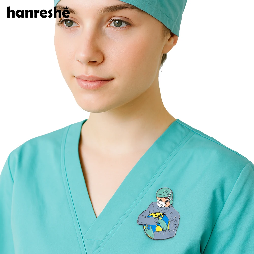 Hanreshe Doctor Enamel Pin Medical Nursing Brooch Jewelry Backpack Lapel Badge for Medicine Staff Nurse Gift