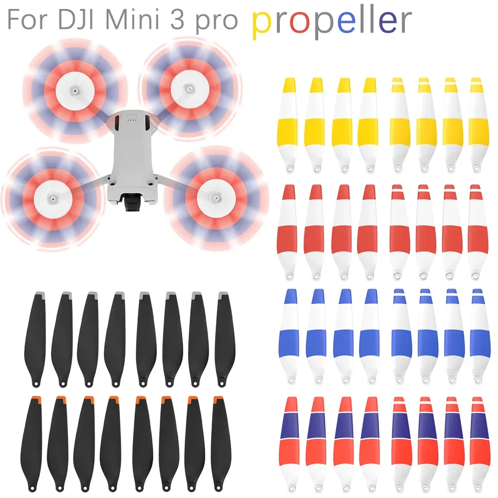 

8pcs Propellers for DJI Mini 3 Pro Drone 6030F Prop Accessories Less Lower Noise Reduction Quick Release Propeller