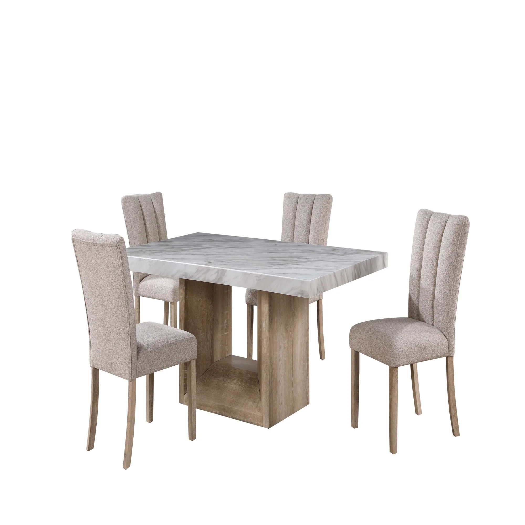 

# Modern Adjustable Comfortable Dining Table Set Natural For Hotel Apartment Use