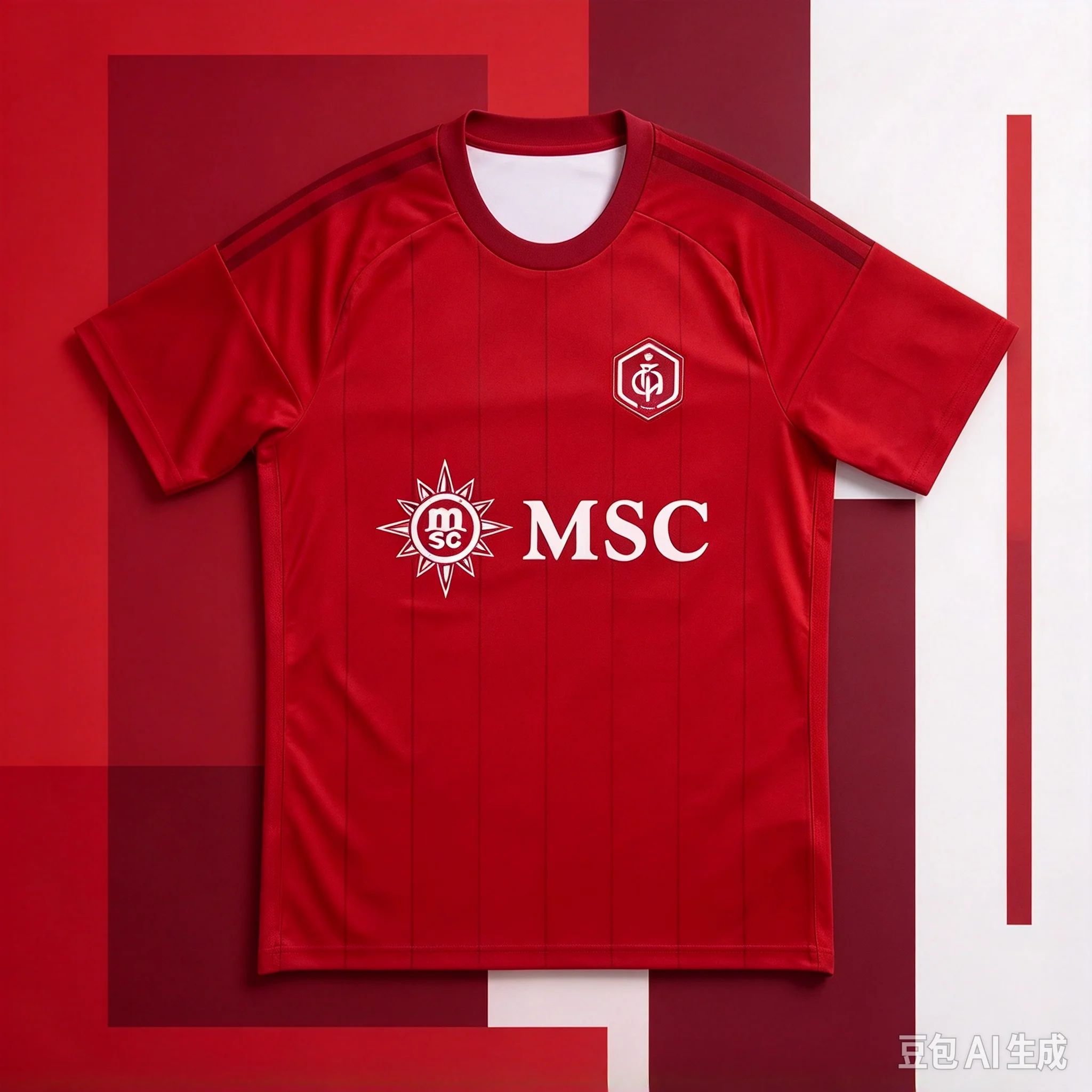 26-27 Latest French Soccer Jersey Annecy Style Matching Family Outfits Red Dark Striped T-shirt Trendy Parent-Child