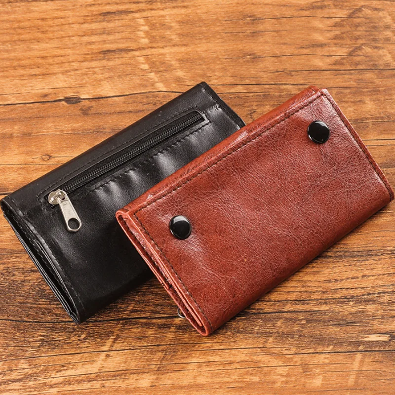 8*15cm Simple Leather Tobacco Pouch Bag Portable Case Single Double Grinding Tobacco Storage Accessories Fashion Gifts for Men