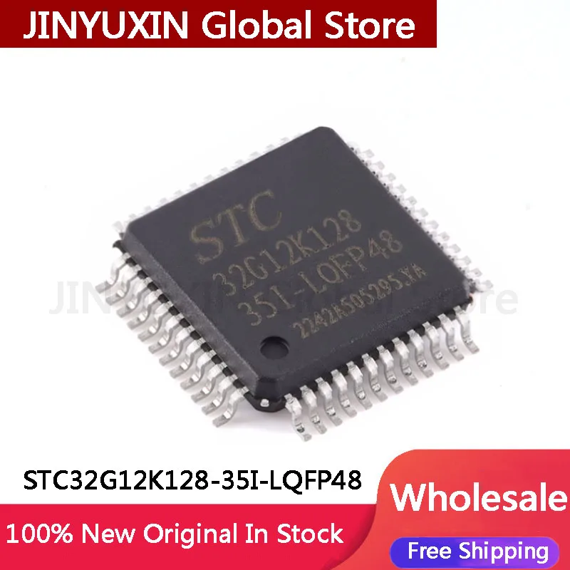 5Pcs STC32G12K128-35I-LQFP48  STC32G12K128 32G12K128 IC Chip Wholesale