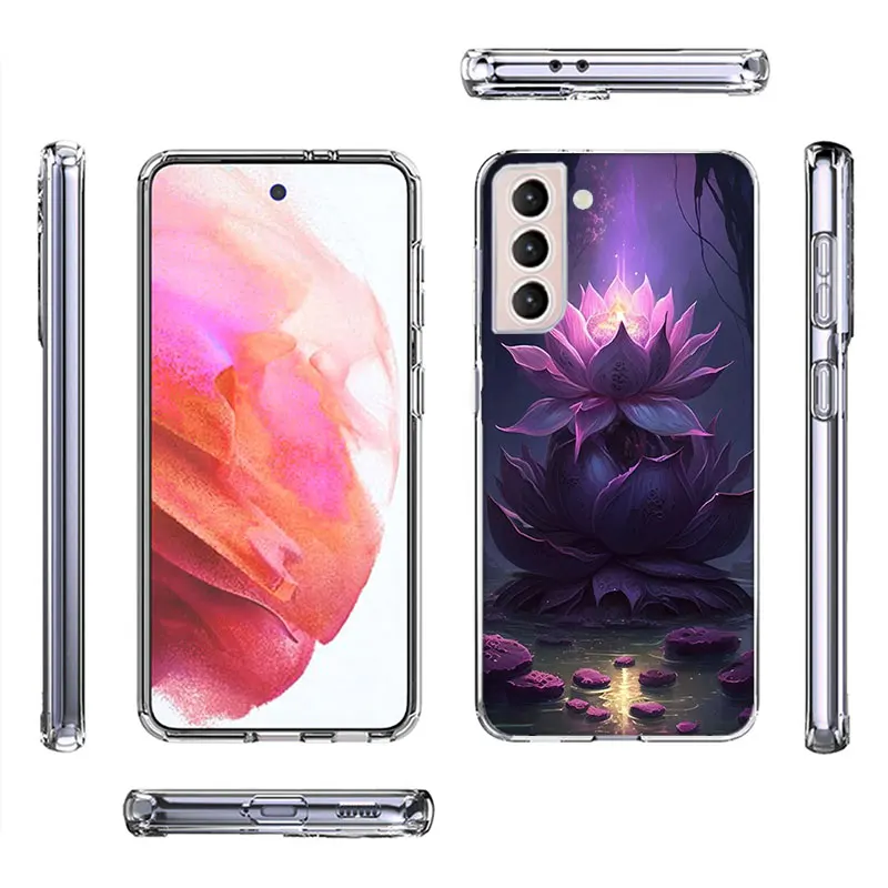 Buddhist Fire Lotus Phone Case For Samsung A04 A04S A15 A25 A35 A55 A05S Note 20 Ultra 10 Lite 9 8 M32 M30S M21 M31 M51 M52 M12