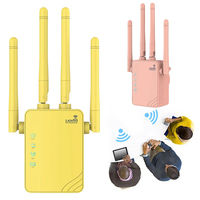1200Mbps WiFi Signal Booster 360° Coverage Dual Band 2.4GHz/5.8GHz Wireless Internet Repeater Supports Ethernet Port for Home