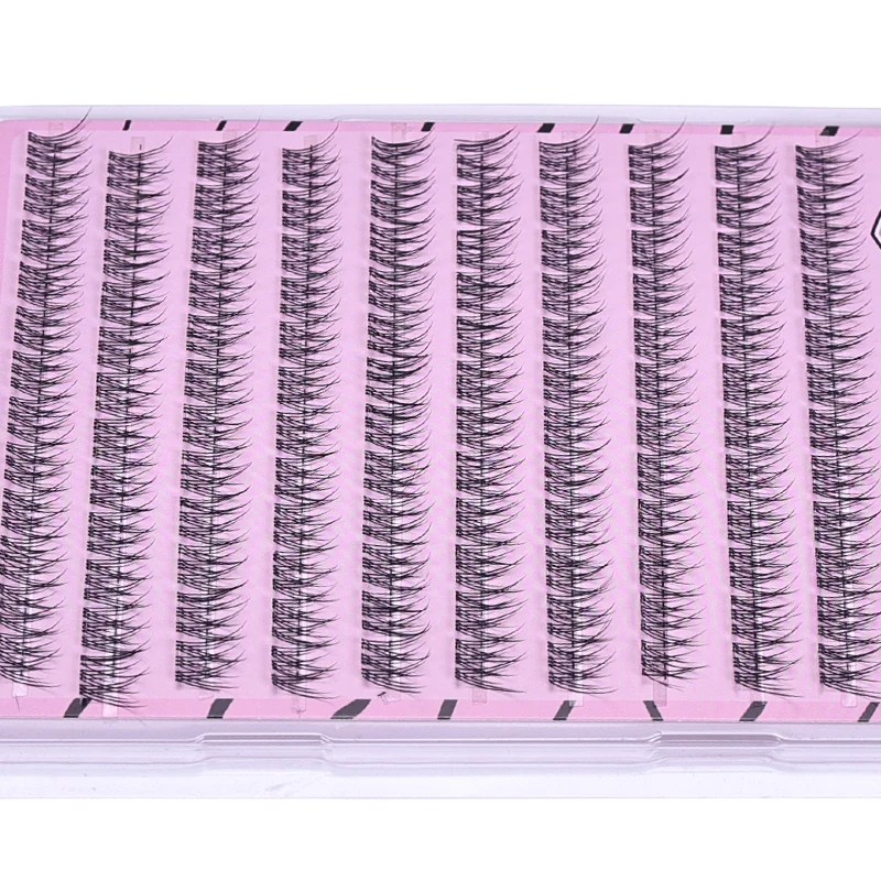 Pestañas postizas autoadhesivas esponjosas con diseño de cola de pez, No requiere pegamento, Kit de bricolaje de extensión de pestañas rizadas de girasol grueso de Anime