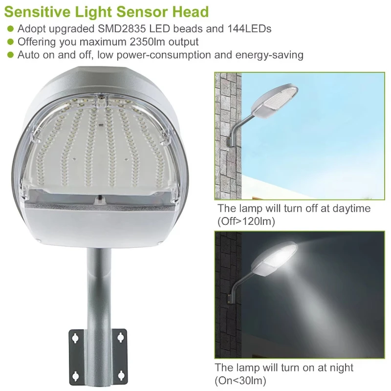 144LEDs Photocell Sensor Wall Pack LED Lights IP65 Waterproof Outdoor Lighting for Parking Garage Luminaires Street Lamps