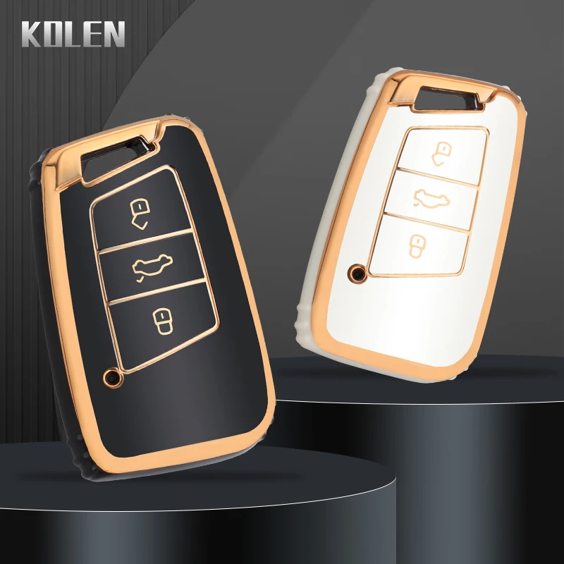 Fashion TPU Car Remote Key Case Cover Shell Fob For VW Volkseagen Passat B8 Magotan for Skoda Superb A7 Kodiaq Seat Accessories