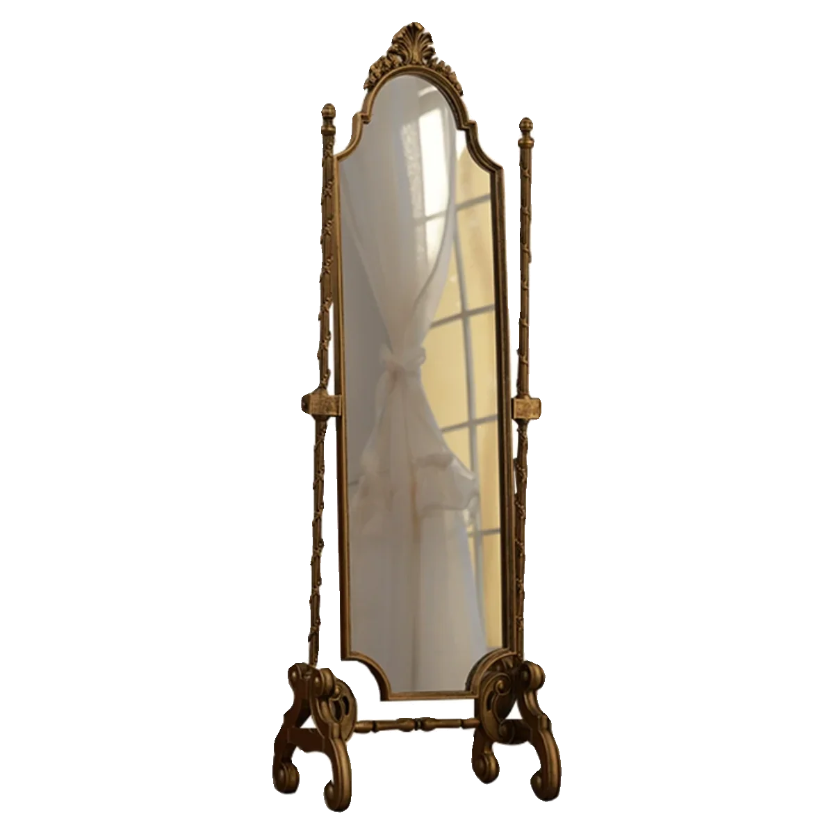 Dressing mirror, floor mirror, full body mirror, August series mini miniature model furniture