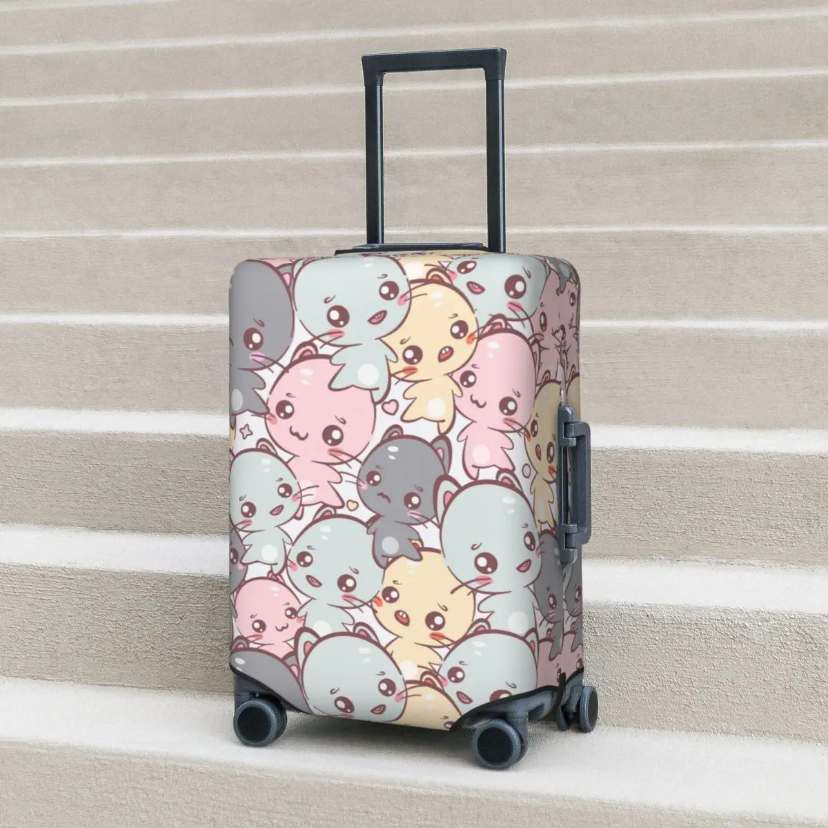 

Cute Cat Suitcase Cover Animal Funny Christmas Gift Travel Protector Flight Fun Luggage Supplies