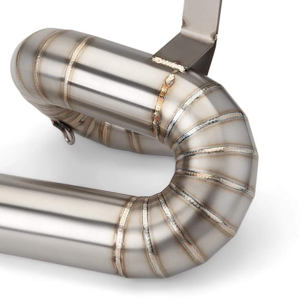 ماسورة عادم الدراجة النارية للشارع الثلاثي 765 S R RS triple765 2017 - 2021 منتصف وصلة الأنابيب ربط 51 مللي متر كاتم الصوت