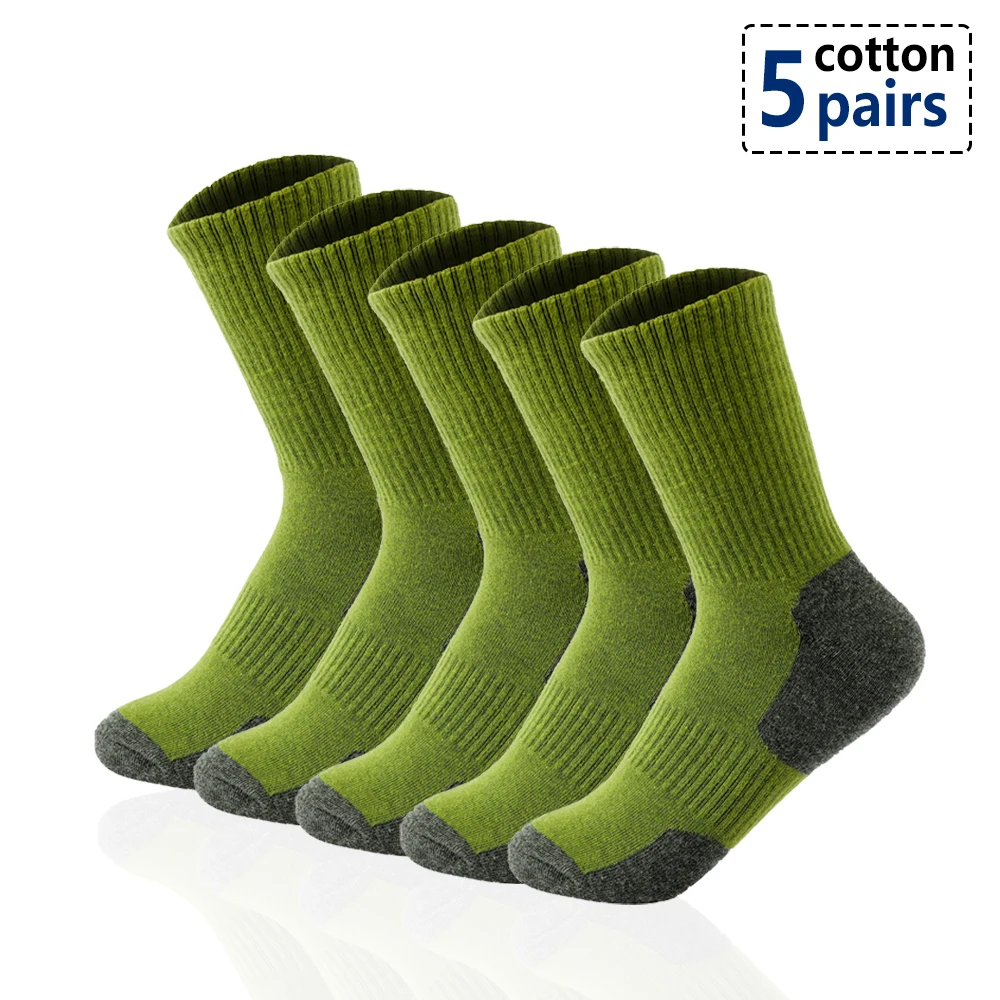 Calcetines largos de algodón para hombre, medias transpirables de negocios, estilo Harajuku, para deportes al aire libre, regalo, 5 pares por lote