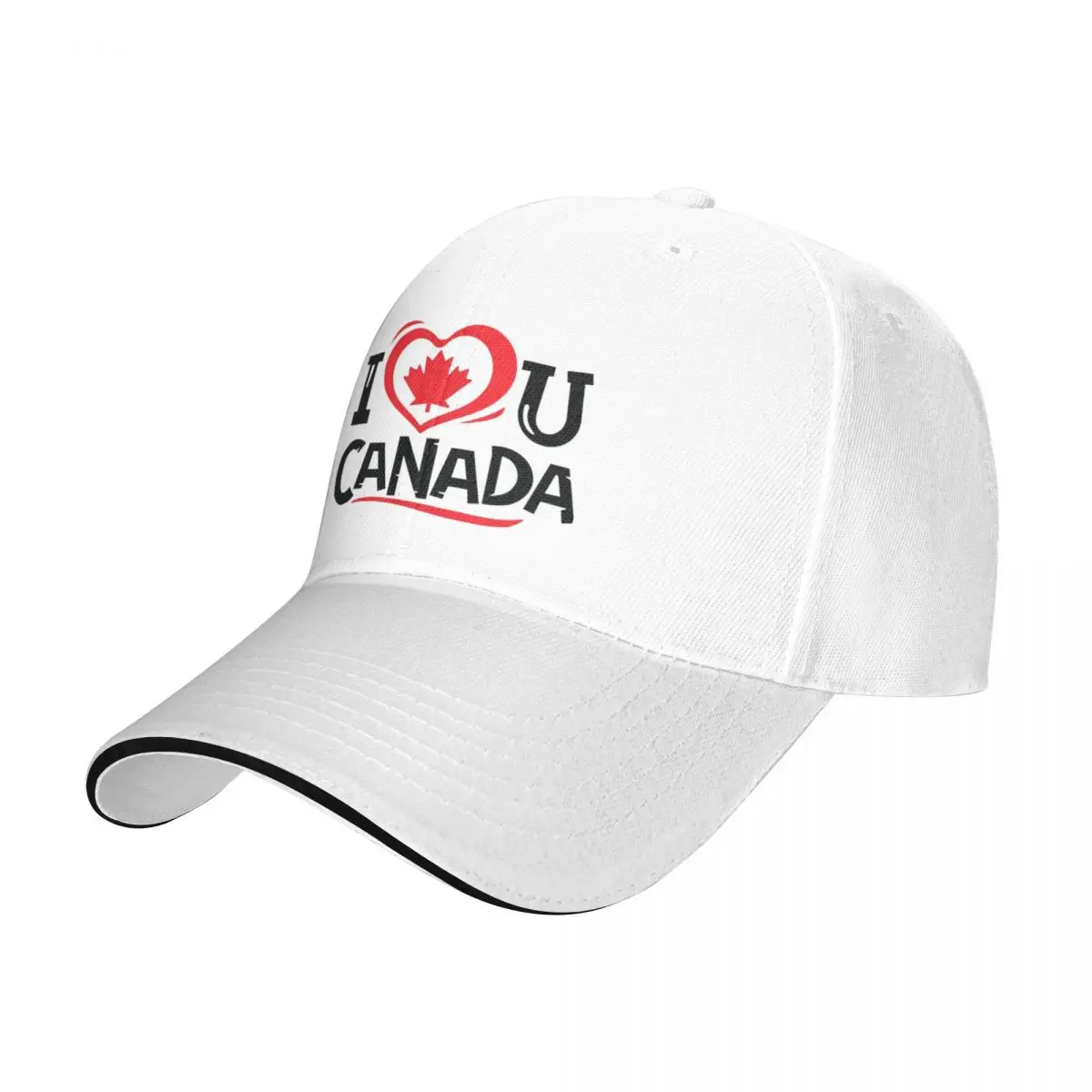 I Love Canada Logo Maple Leaf Printing Baseball Cap For Men Leisure Womens Snapback Caps Casual Dad Hat