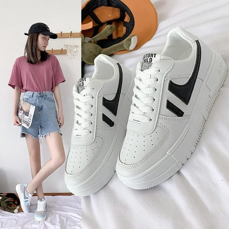 

Women's Low Top Casual Walking Shoes Outdoor Lace Up Flat Women's Sneakers New Fashion Plus Szie Platform Shoes for Women Tenis