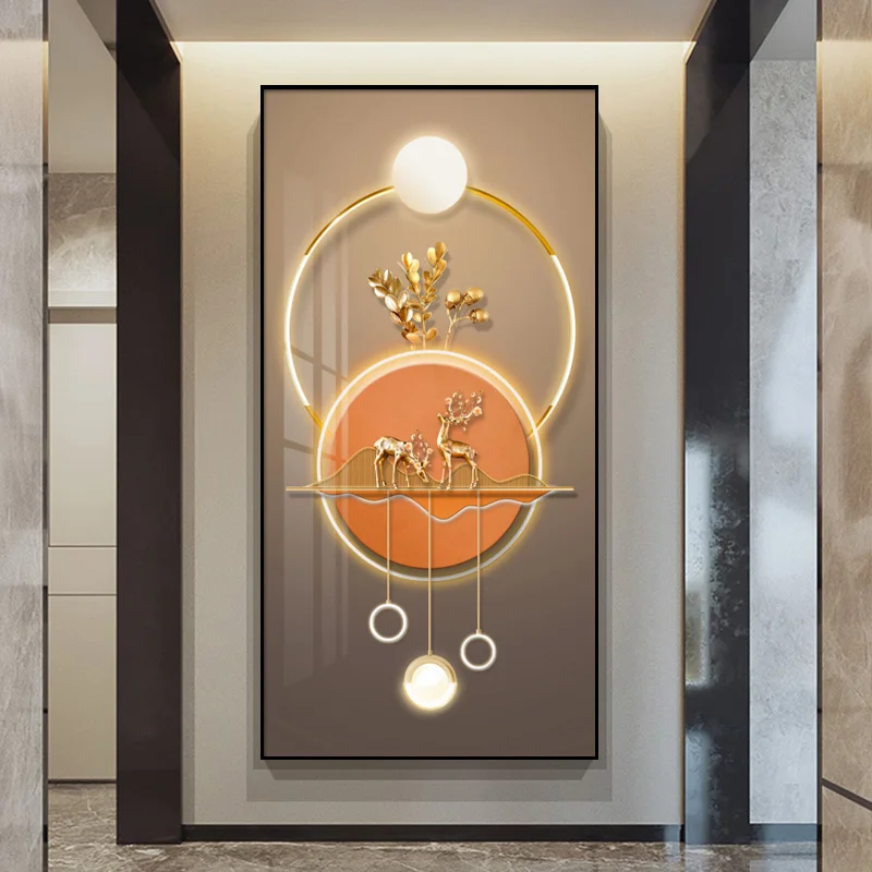 

Fuluji Xiangjing Porcelain Painting - Entrance to the Door, Decoration Painting - Light Luxury Creative Hanging Painting