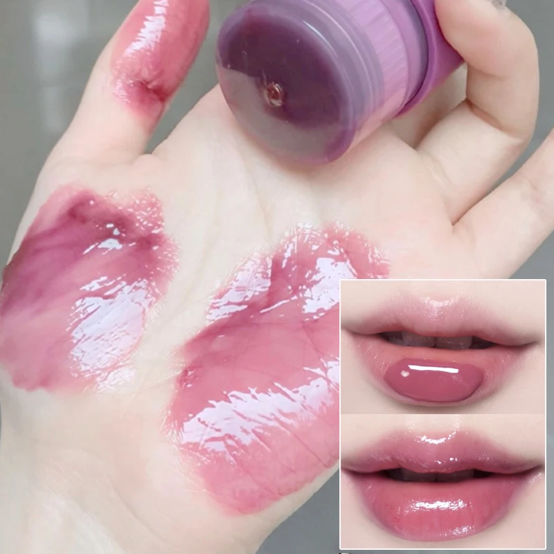 6 Kleuren Gekleurde Lippenbalsem Hydraterende Effen Lipgloss Blijvende Heldere Perzik Rode Lippenstift Waterdichte Vrouwen Lippen Make-Up Cosmetica