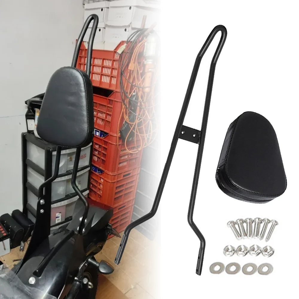Motorcycle Rear Passenger Backrest Sissy Bar with Cushion Pad For Harley Davidson Sportster XL 1200 883 48 Iron 1200 Custom