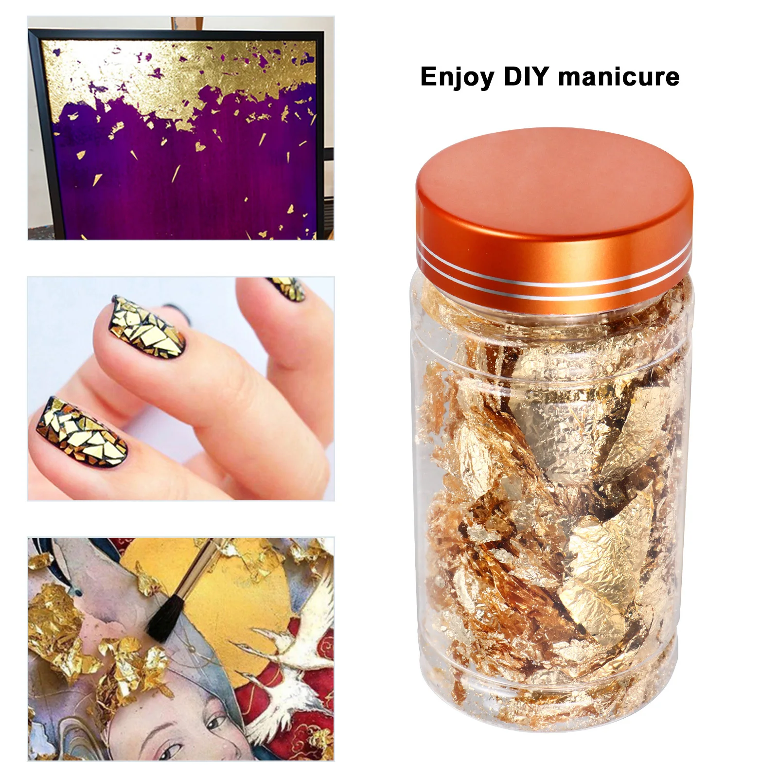 3Pcs Shiny Tin Foil Nail Art Decoration Stickers Women Nail Art Decals for Christmas Halloween DIY Manicures Decoration